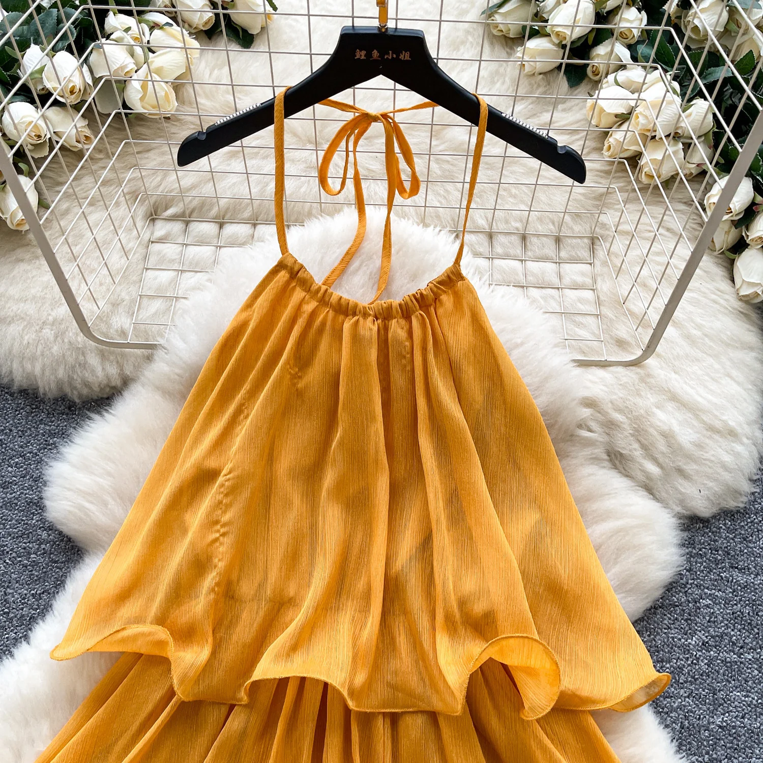 Adela Halterneck Ruffle Mini Dress - Image 5