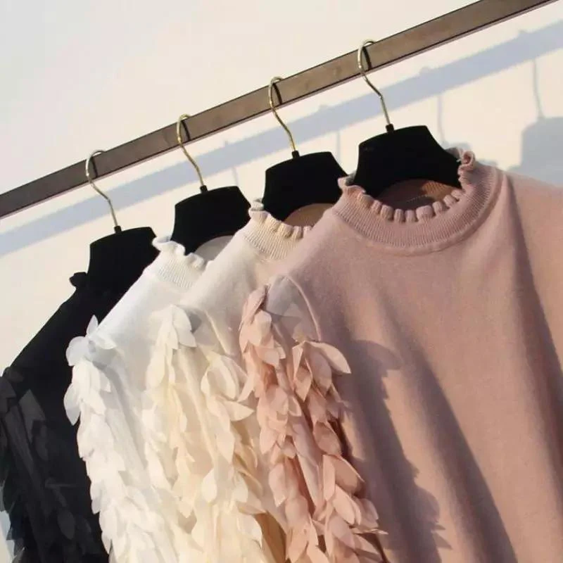 Feather Sleeve Sweaters - Image 3