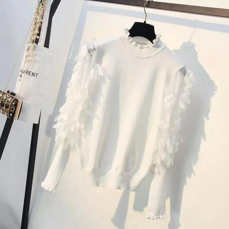 Feather Sleeve Sweaters - Image 4