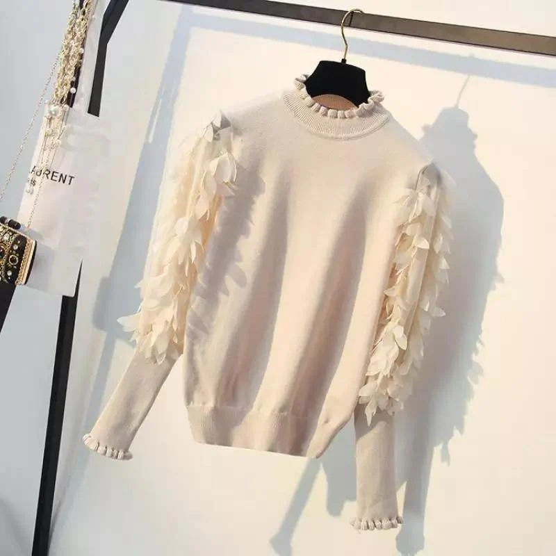 Feather Sleeve Sweaters - Image 5