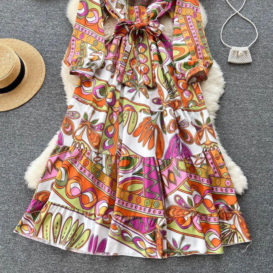 Harlow Statement Dress In Multicolor - Image 3