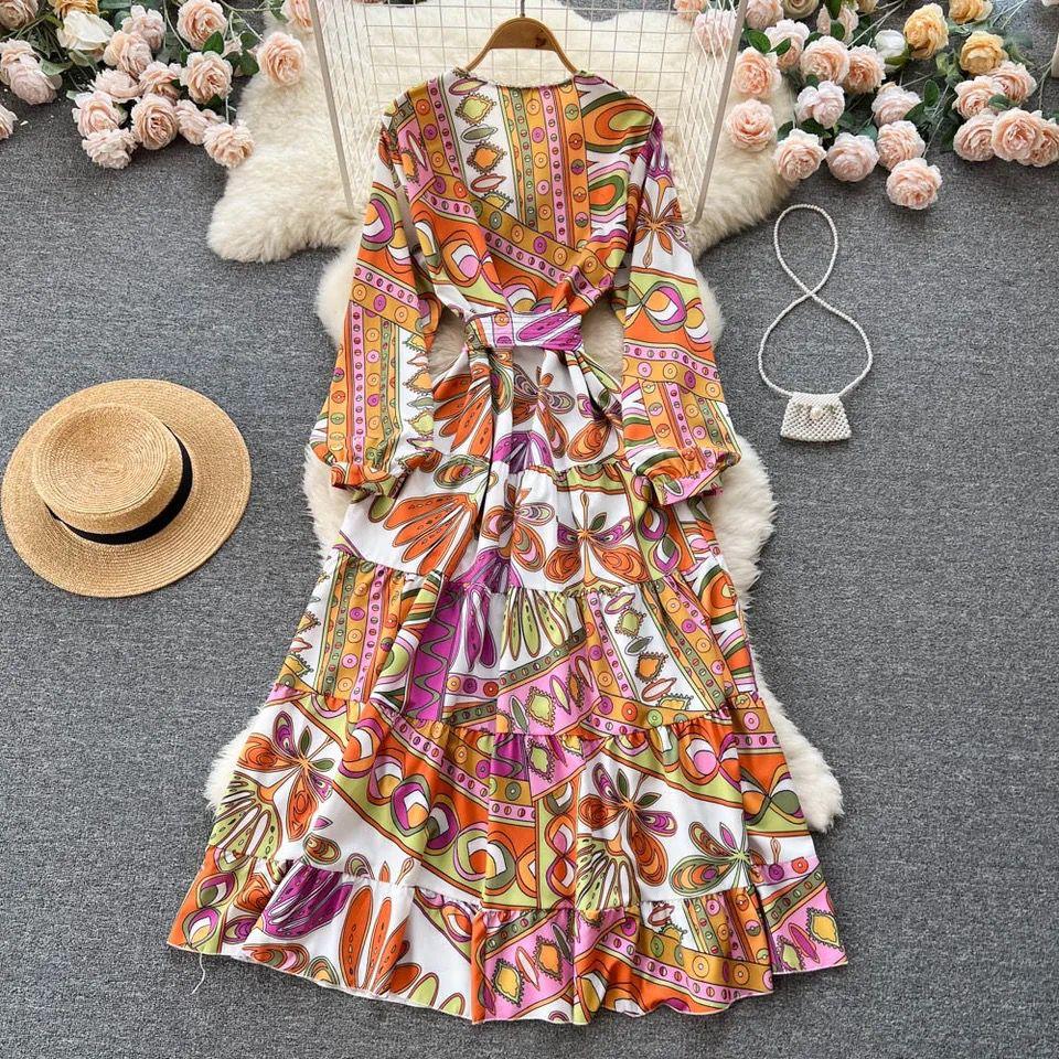 Harlow Statement Dress In Multicolor - Image 4