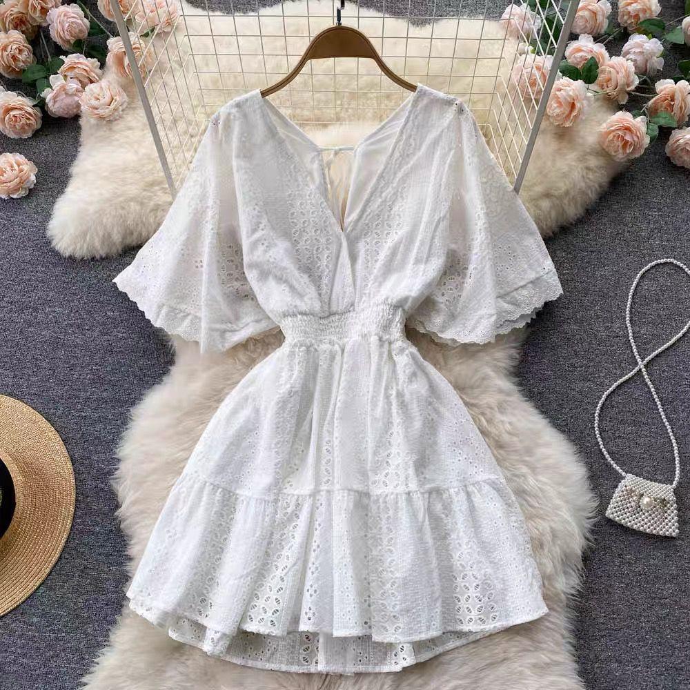 Pepe Eyelet Dress In Yellow - Image 8