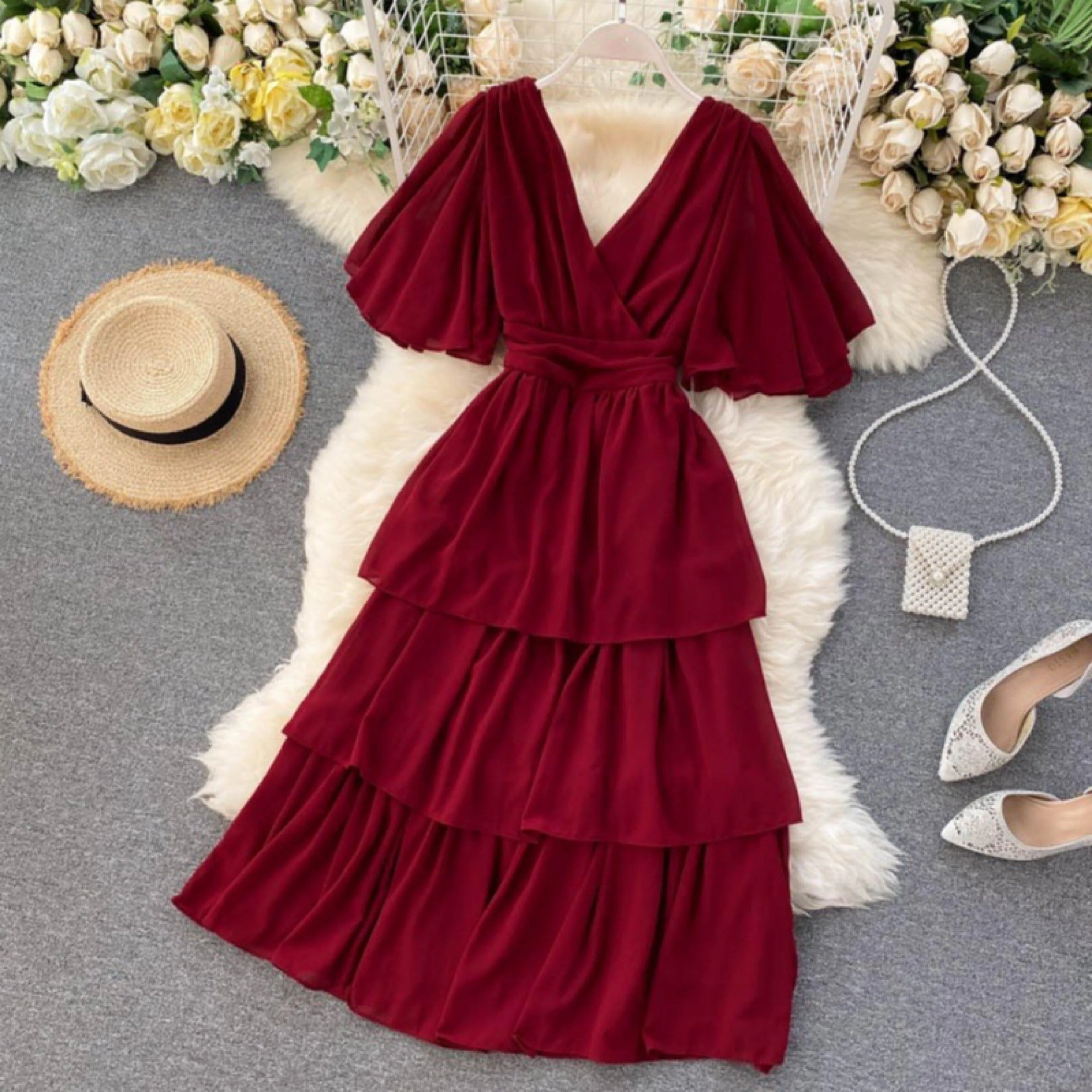 Taurel Flutter Sleeve Dress - Image 3