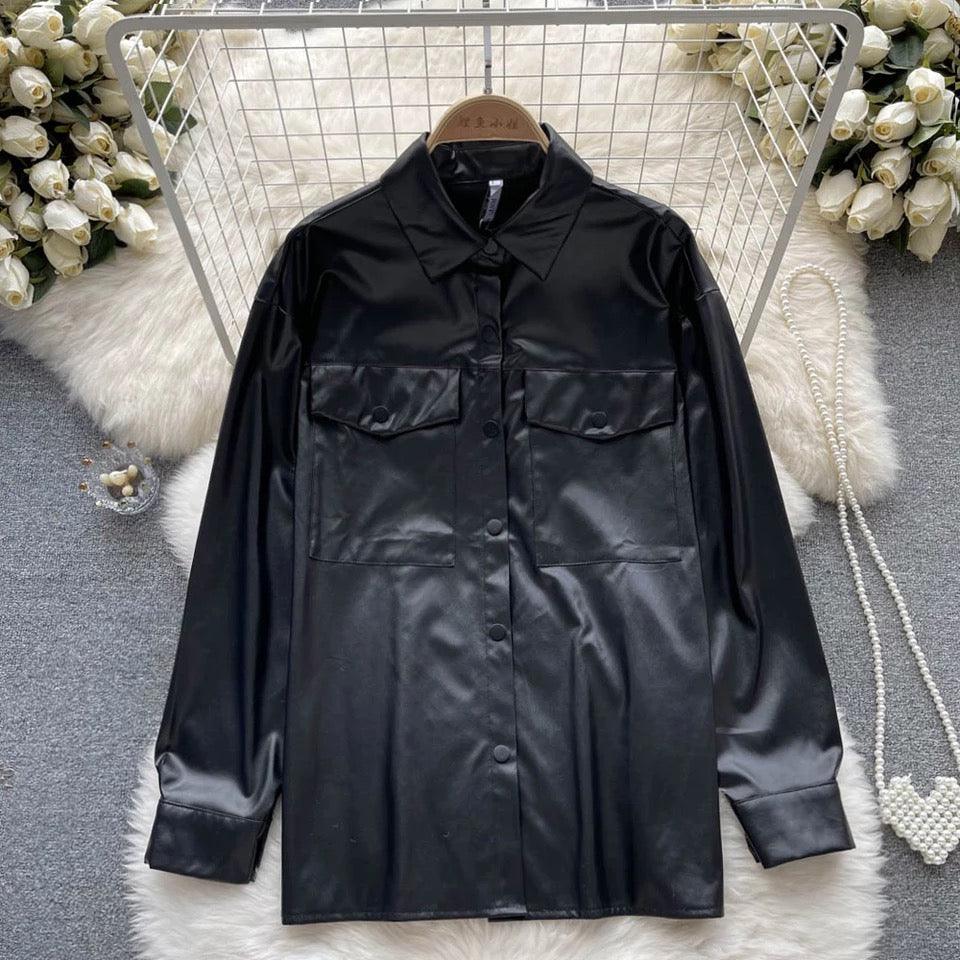 Vintage PU Leather Jacket - Image 3