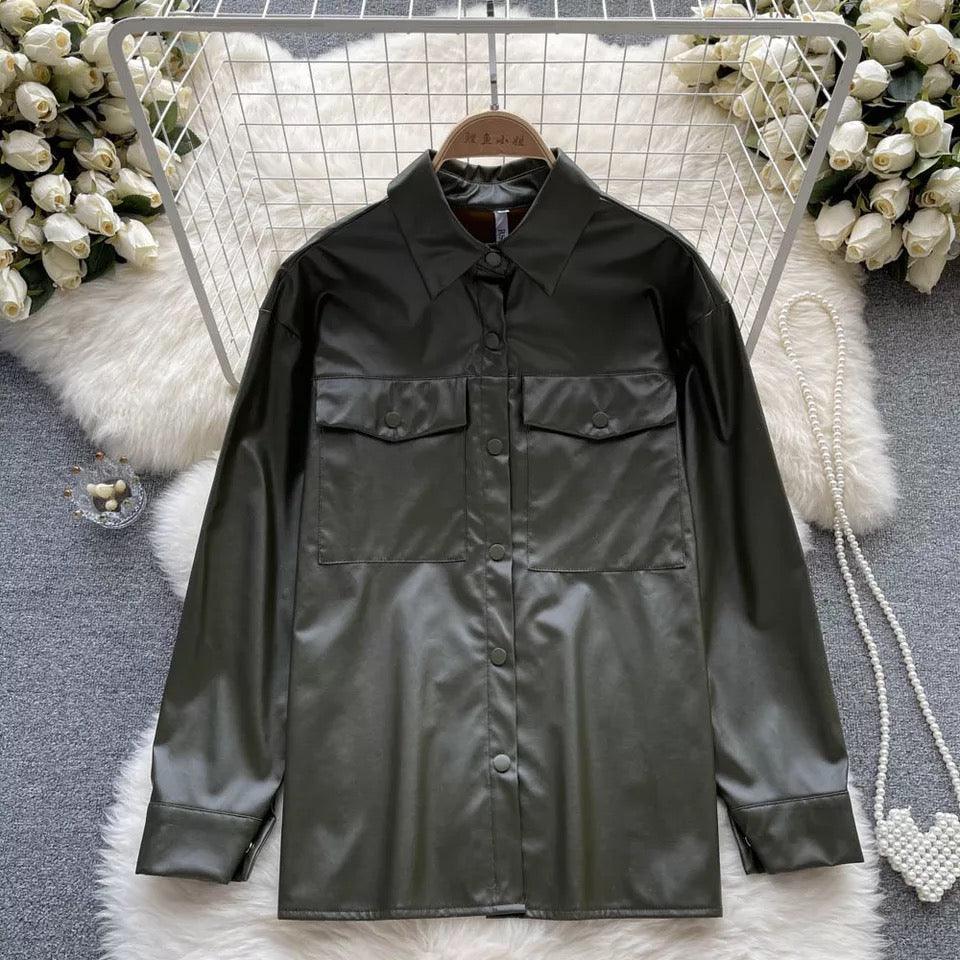 Vintage PU Leather Jacket - Image 4