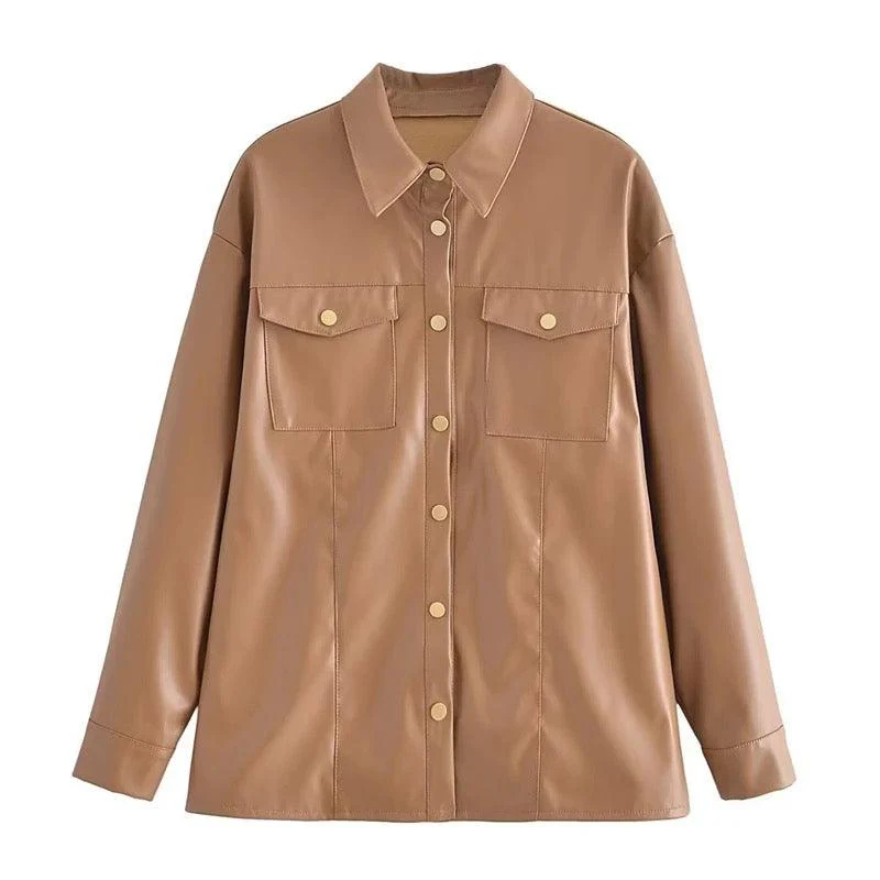 Vintage PU Leather Jacket - Image 6