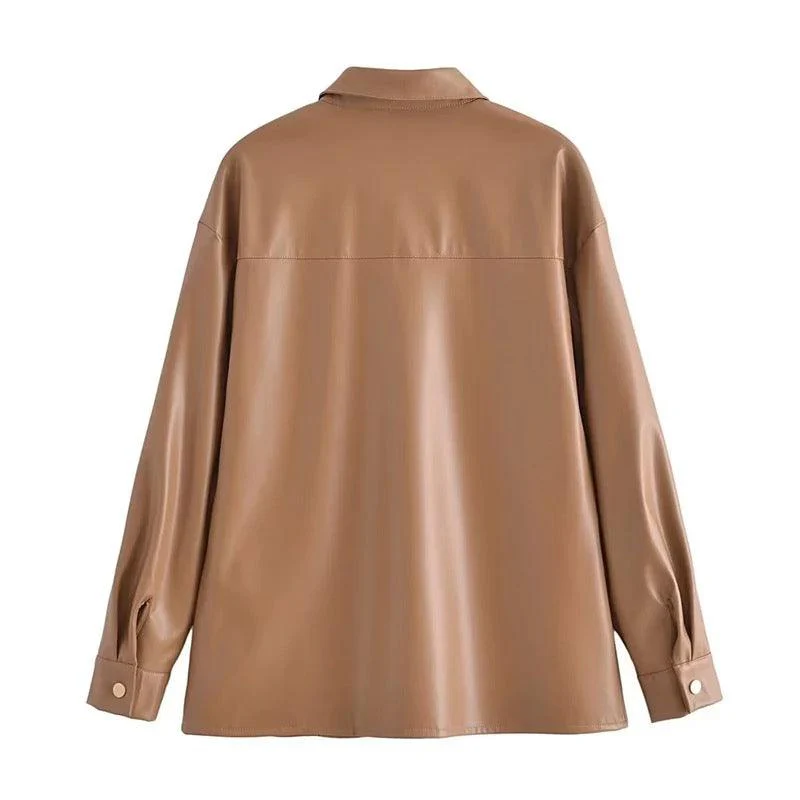 Vintage PU Leather Jacket - Image 7